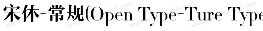 宋体-常规(Open Type-Ture Type)字体转换